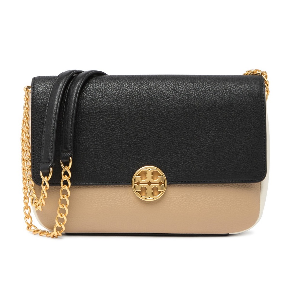 Tory Burch Chelsea Colorblock Leather Shoulder Bag